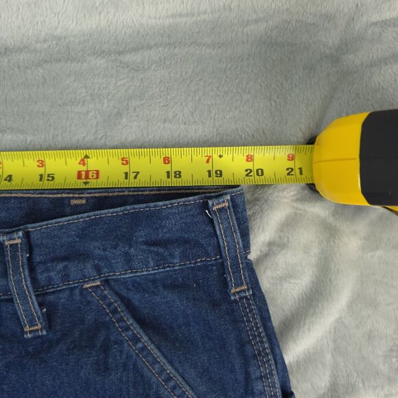 Carhartt FR Flame Resistant Carpenter Blue Denim Work Jeans FRB13-DNM 40x30 - Picture 11 of 13